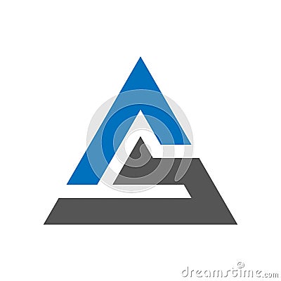 Triangle tech simple business icon logo. EPS 10 Vector Illustration