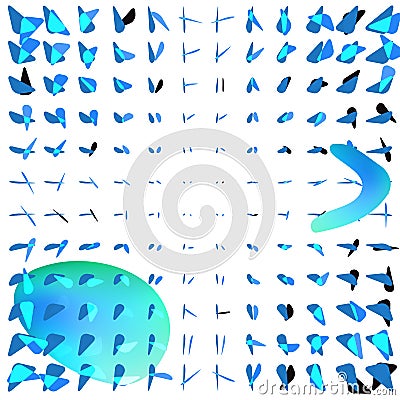 Triangle, trigon or delta vector burst background for web layout Vector Illustration