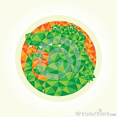 Triangle vector crocodile Vector Illustration