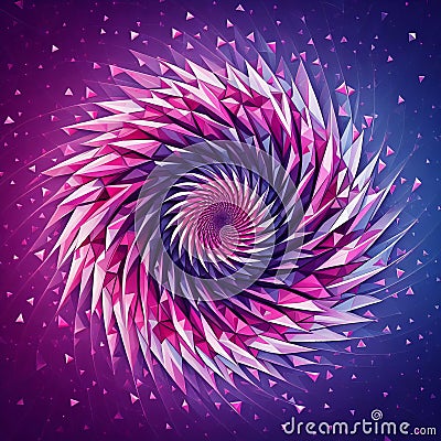 Triangle Vortex A vortex design created using triangles in shade Stock Photo