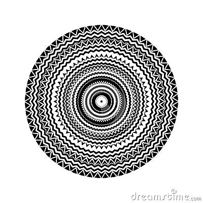 Triangler Mandala Vector Design Black and white Vintage Beautiful Decor Mandala Vector Illustration