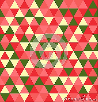 Retro geometric triangle seamless repeating background pattern. Mosaic of various shades Stock Photo