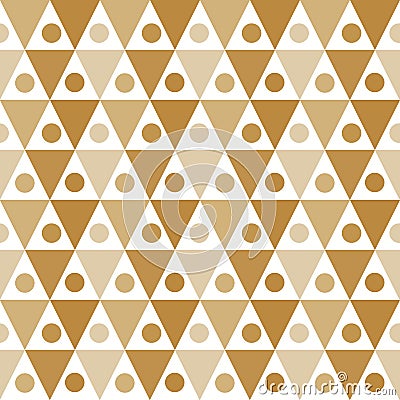 Seamless tan triangles dots texture Stock Photo