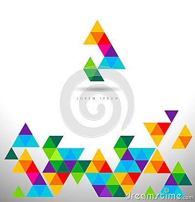 Triangles Logo Pattern Vector Illustration