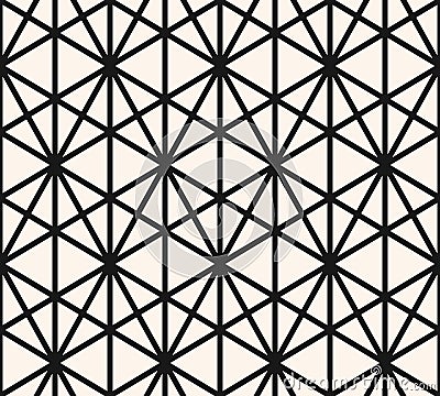 Triangles seamless pattern. Vector abstract black and white geometric texture Vector Illustration