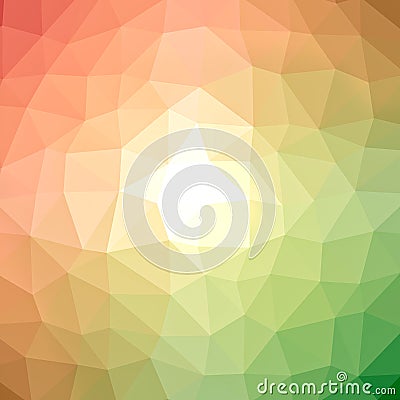 Trianglify abstract background red-green Stock Photo