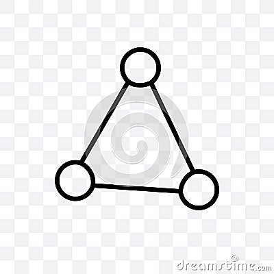 Triangulam australe vector linear icon isolated on transparent background, Triangulam australe transparency concept can be used fo Vector Illustration