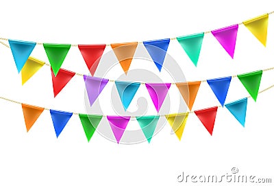 Triangular bunting decoration Vector Illustration