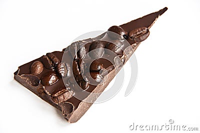 Coffee bean chocolate bark Stock Photo