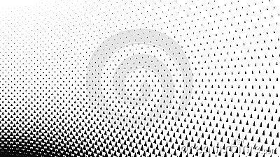 Triangular halftone background. Geometrical black and white card. Triangles. Vector Illustration