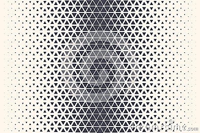 Triangular Halftone Pattern Textured Border Abstract Geometric Background Stock Photo