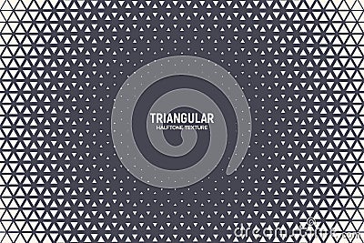 Triangular Halftone Texture Round Frame Abstract Background Stock Photo