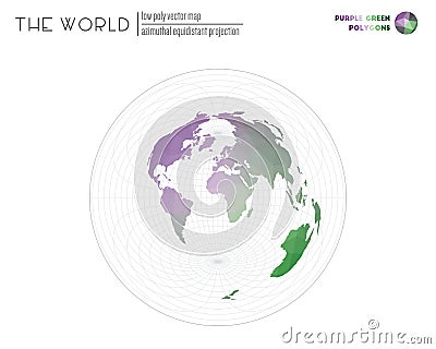 Triangular mesh of the world. Vector Illustration