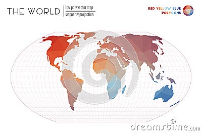 Triangular mesh of the world. Vector Illustration