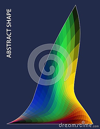 Triangular multicolor shapr shape.Vector graphic element Stock Photo