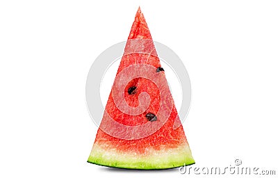 Triangular piece of ripe watermelon Stock Photo