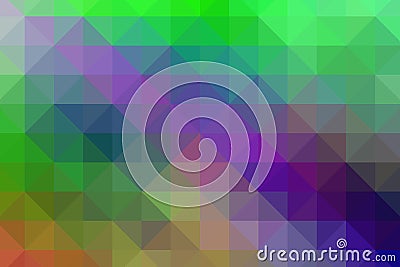 Triangular pixelation. Multi-colored pixel background. The texture consisting of multi-colored triangles Stock Photo