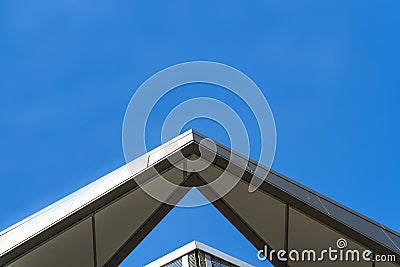 Triangular roof edge Stock Photo