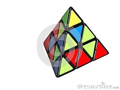 Triangular rubik`s cube Editorial Stock Photo