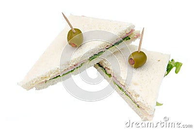 Triangular sandwiches Stock Photo