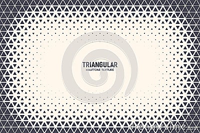 Triangular Shapes Halftone Texture Rounded Frame Abstract Background Stock Photo