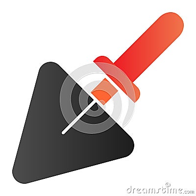 Triangular shovel flat icon. Cement shovel color icons in trendy flat style. Tool gradient style design, designed for Vector Illustration