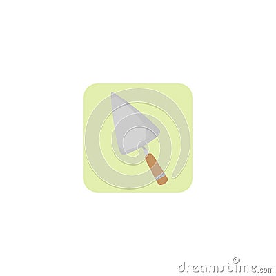 Triangular shovel for repair, concrete, icon. Vector illustration. EPS 10 Cartoon Illustration