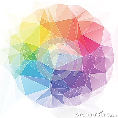 Triangular art style abstract background Vector Illustration