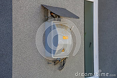 Risk of electric shock Stock Photo