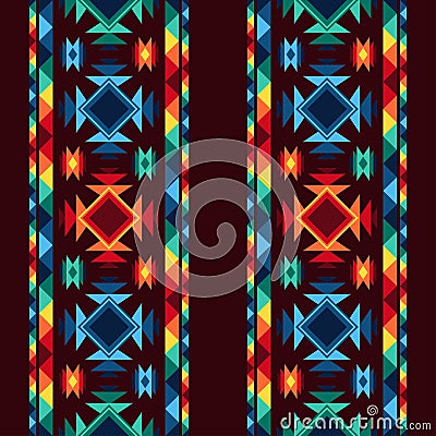 Tribal abstract seamless pattern aztec geometric Vector Illustration