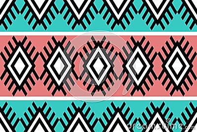 Tribal African motif ethnic colourful Morocco motif seamless pattern nature traditional Vector Illustration