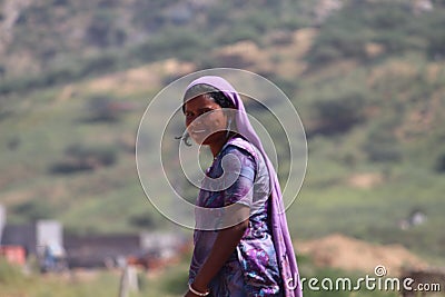 Tribal asian woman with a smile Editorial Stock Photo