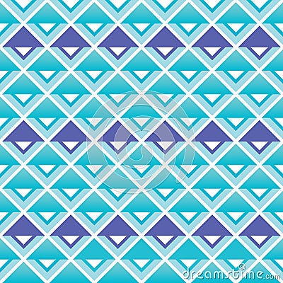 Tribal aztec blue and purple squares seamless pattern Stock Photo
