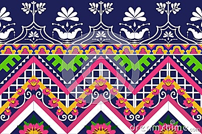 Tribal Bali motif ethnic colourful Morocco motif seamless pattern nature traditional background vector Vector Illustration