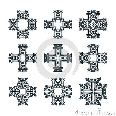 Tribal cross set vector Vector Illustration