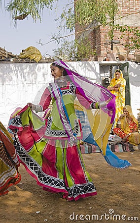 Tribal Dancer in Action Editorial Stock Photo