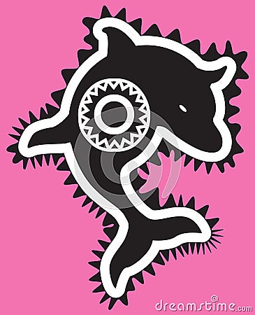 Tribal dolphin Vector Illustration