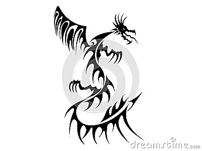 Tribal dragon Vector Illustration