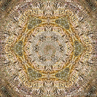 Tribal etching kaleidoscope Stock Photo