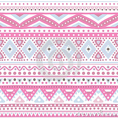 Tribal ethnic seamless stripe pattern. Vector illustration Vector Illustration