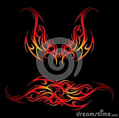 Tribal flames Vector Illustration