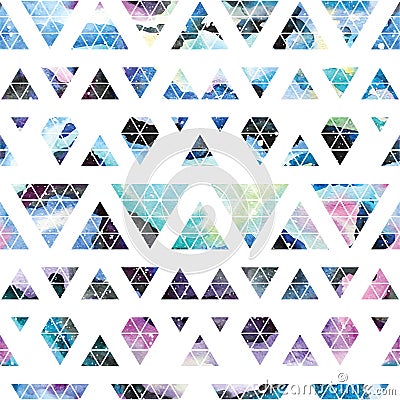 Tribal galaxy seamless pattern. Vector Illustration