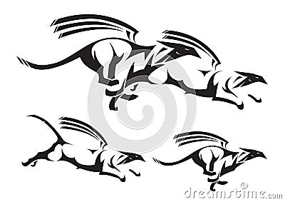 Tribal Griffin Vector Illustration