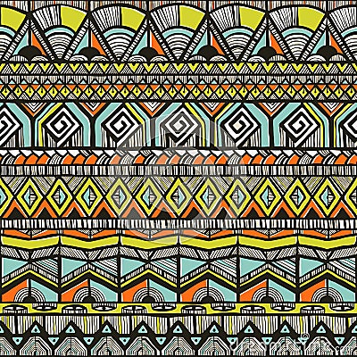 Tribal hand-drawn pattern Vector Illustration