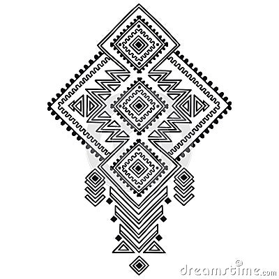 Tribal line shapes. Ethnic pattern. Sacred geometry print in african, mexican, american, indian style. Ethnic and tribal Vector Illustration