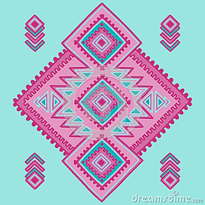 Tribal line shapes. Ethnic pattern. Sacred geometry print in african, mexican, american, indian style. Ethnic and tribal Vector Illustration