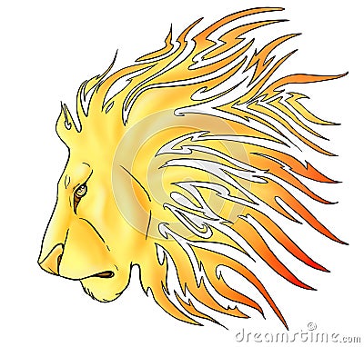 Tribal Lion Stock Photo