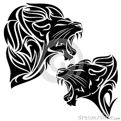 Tribal lion Vector Illustration