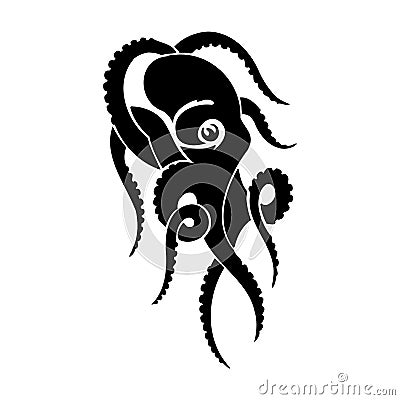 Tribal Octopus - Sea Monster SVG Digital Download - tribal, tattoo Cricut, Cameo, Silhouette - Vector, Clipart, decals Vector Illustration