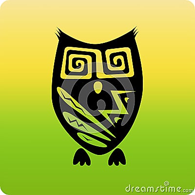 Tribal owl Stock Photo